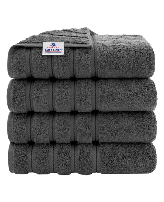 Edison Luxury 100% Turkish Cotton 4-Piece Bath Towel Set