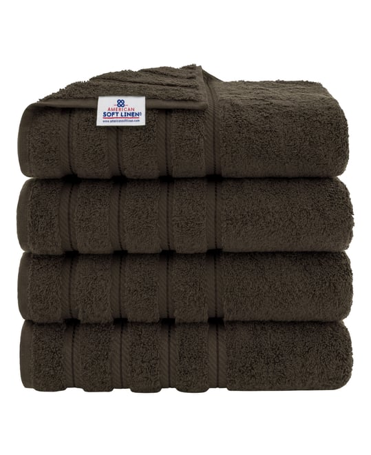 Edison Luxury 100% Turkish Cotton 4-Piece Bath Towel Set