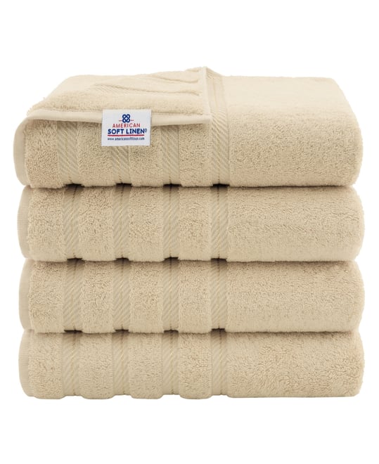 Edison Luxury 100% Turkish Cotton 4-Piece Bath Towel Set