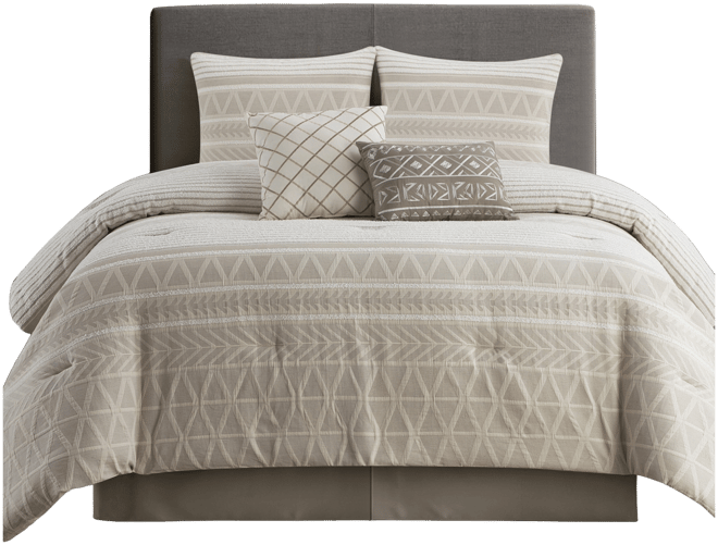 Cleluya Cotton Jacquard 6-Pc. Comforter Set, King