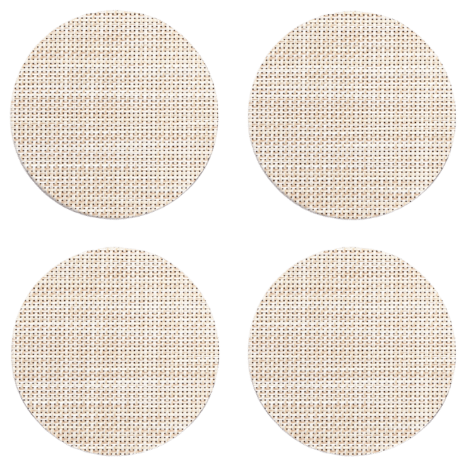 Mini Basketweave Round Coasters, Set of 4
