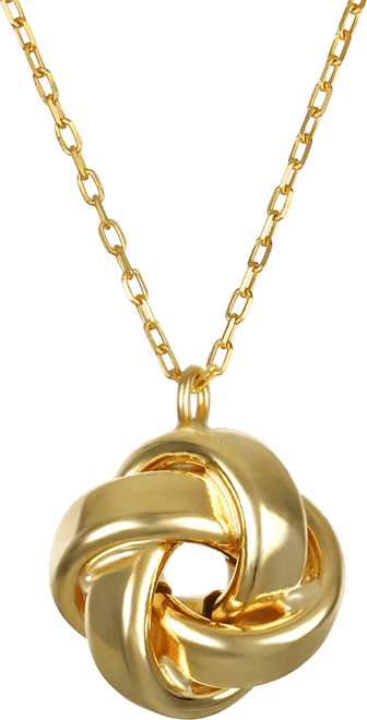 Love Knot 18" Pendant Necklace in 14k Gold