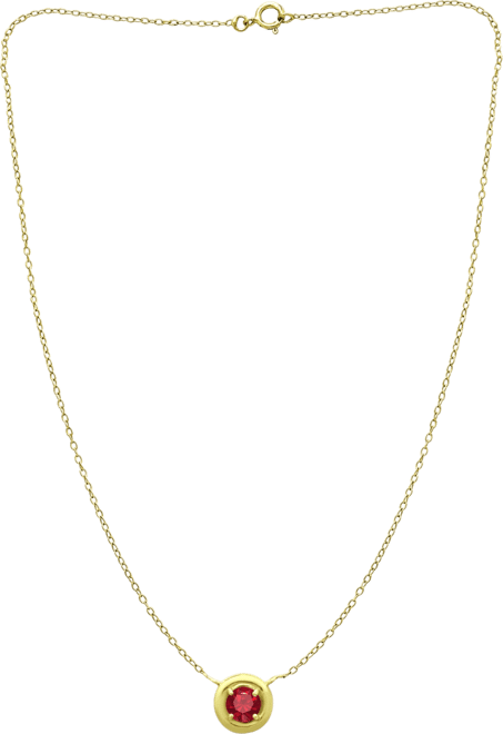 Red Cubic Zirconia Framed 16" Pendant Necklace, Created for Macy's