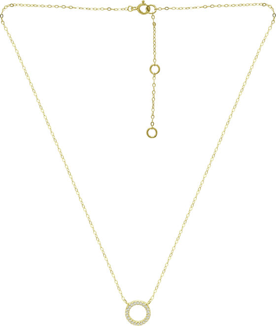 Cubic Zirconia Mini-Circle 16" Pendant Necklace, Created for Macy's