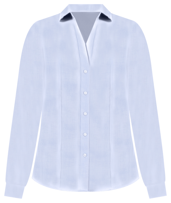 Women's Easy Care Button Up Long Sleeve Blouse