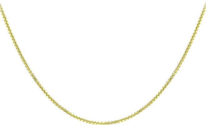 Box Link 18" Chain Necklace in 18k Gold-Plated Sterling Silver, Created for Macy's