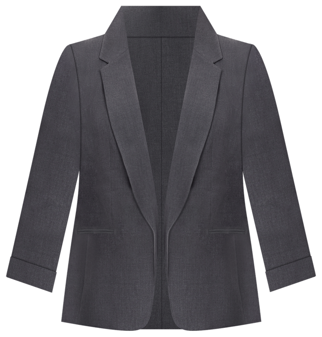 Women's Notched Collar Jacket with Rolled Sleeves