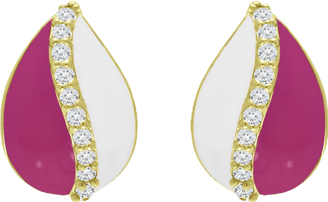 Teardrop Huggie Hoop Earrings in Sterling Silver (Also in 18K Gold over Silver)