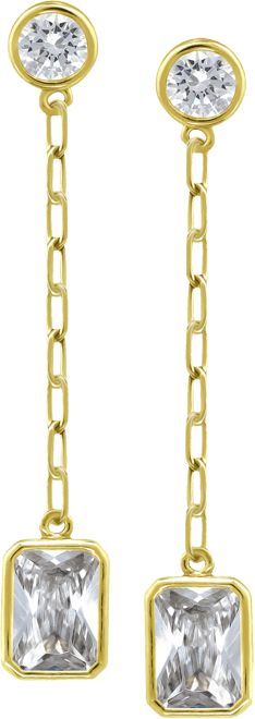 Cubic Zirconia Chain Drop Earrings, Created for Macy's