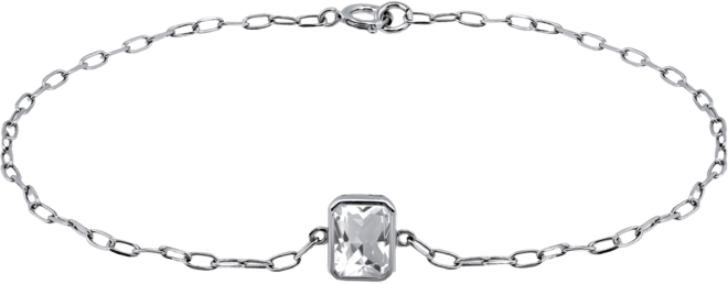 Cubic Zirconia Octagon Link Bracelet, Created for Macy's