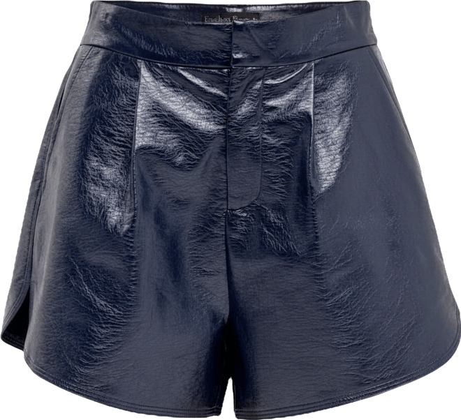 endless rose Women's High-Waisted Faux Leather Shorts