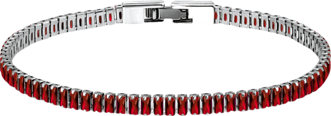 Cubic Zirconia Baguette Tennis Bracelet in Sterling Silver, Created for Macy's