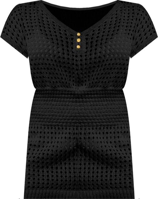 Women's Storyteller Cutout V-Neck Cover-Up Dress