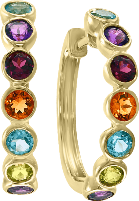 Sterling Silver Multi Gemstone Wavy Wrap Rings Sterling Silver Multi Gemstone Wavy Wrap Rings