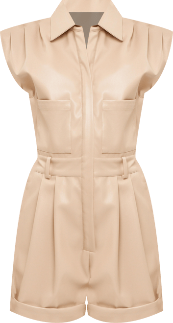 Women's Faux Leather Romper
