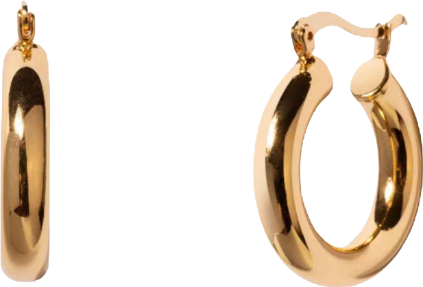 Women's Chunky Bear Hoop Earrings