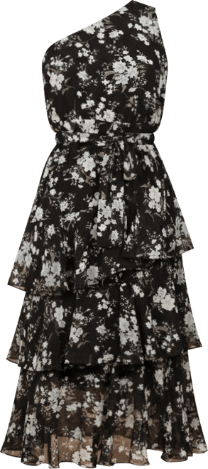 Women's Brigette One Shoulder Tiered Midi Dress