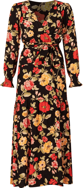 Women's Wrap Jacket Maxi Dress