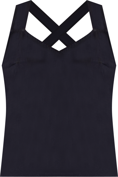 Women's Crossback button up tank top