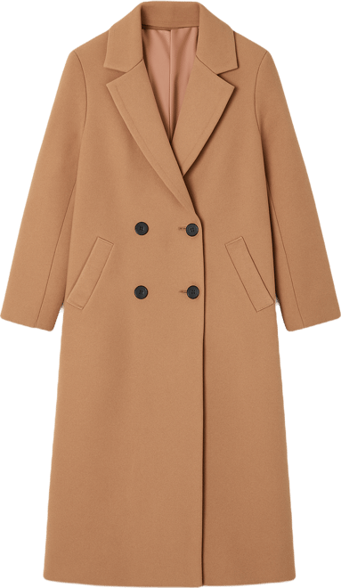 Women  Boss Girl Double Breasted Lined Wool Coat