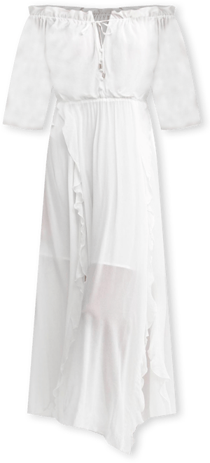 knee length dresses for ladies Amour Amour Ruffled Midi Dress