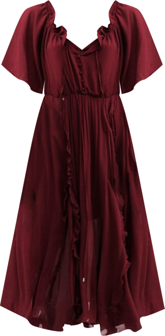 Women's Amour Ruffled Midi Dress