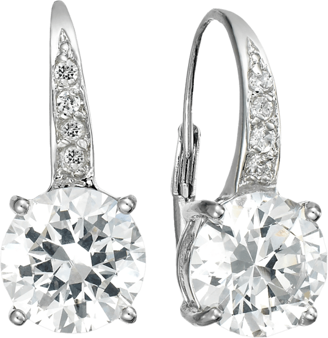 Giani Bernini Cubic Zirconia Leverback Earrings in Sterling Silver