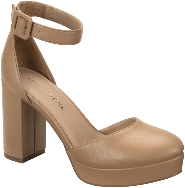 Neutral block heel pumps best sale