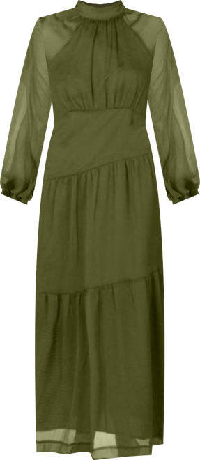 Women's  Julip Sheer Long Sleeve Maxi Dress