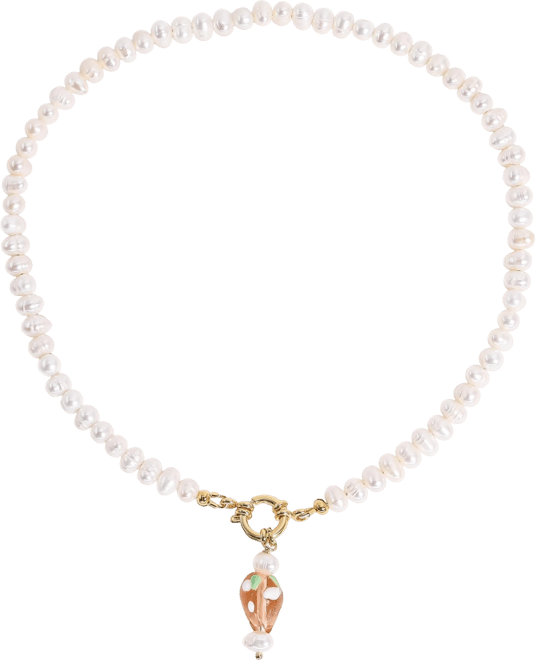 Ichiko Strawberry Pearl Necklace 20" For Women