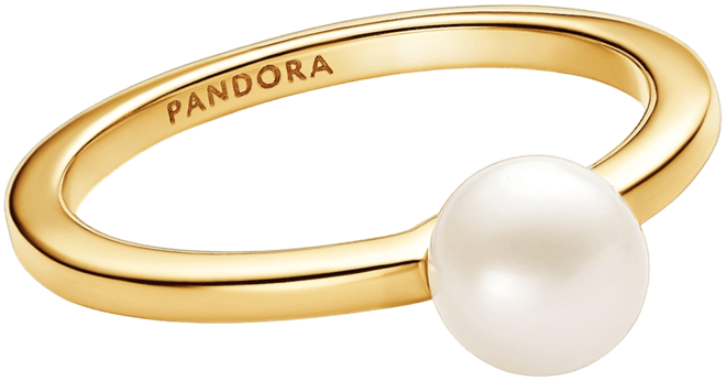 14K Gold-Plated Timeless Treated Freshwater Cultured Pearl Ring