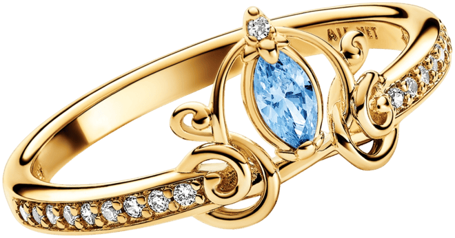 Pandora 14K Gold-Plated Disney Cinderella Ring Macy's