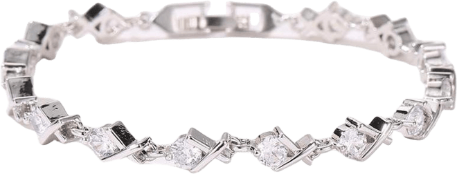 Xo Tennis Bracelet for Women with Round Cut Cubic Zirconia Stones