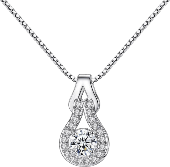 Crystal Infinity Pendant Necklace for Women