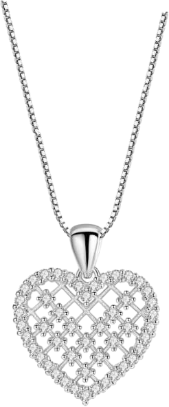 Crystal Heart Necklace for Women