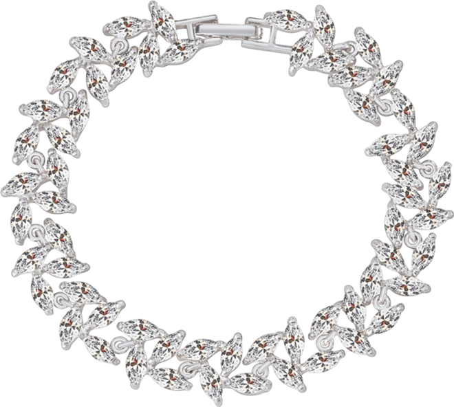 Tennis Bracelet for Women with Marquise Cut Cubic Zirconia