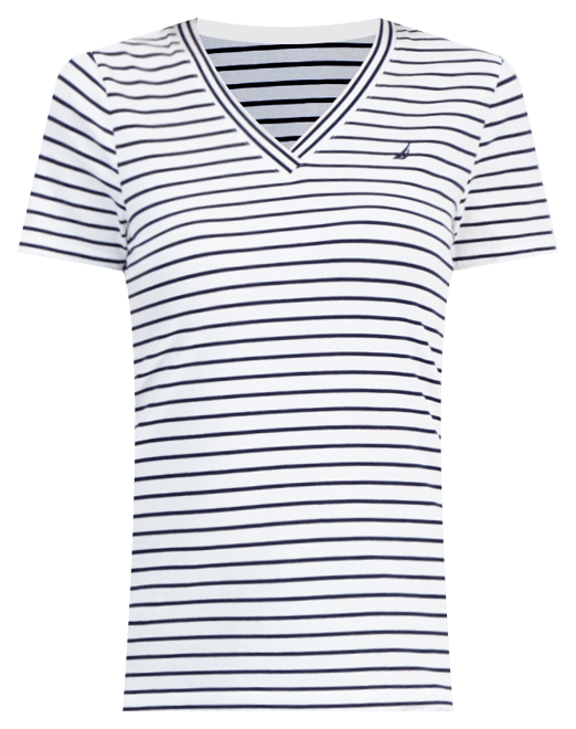 Jeans Women's Striped V-Neck Top