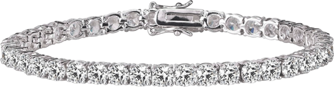 Hollywood Sensation Tennis Bracelet for Women with 1/8 Ct Cubic Zirconia