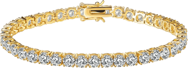 Hollywood Sensation Tennis Bracelet for Women with 1/8 Ct Cubic Zirconia