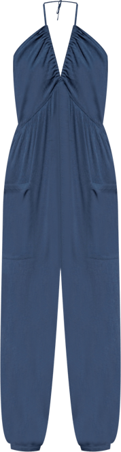 Women's Plunge Halter Jogger Jumpsuit