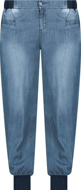 Plus Size Tencel Rib Cuffs Jogger Pants