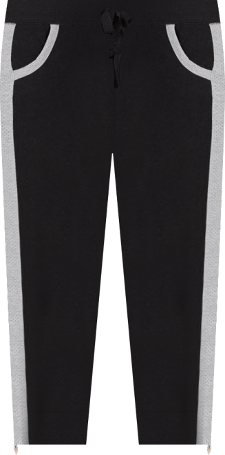 Women's Plus Size French Terry Contrast Side Panel Jogger Pants