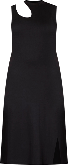 Women's Plus Size Elegant Cut-Out Knit Jersey Tank Dress
