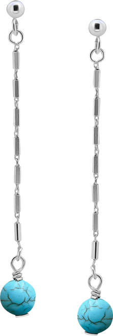 Gemstone Bead Chain Drop Earrings in 18k Gold-Plated Sterling Silver, Created for Macy's