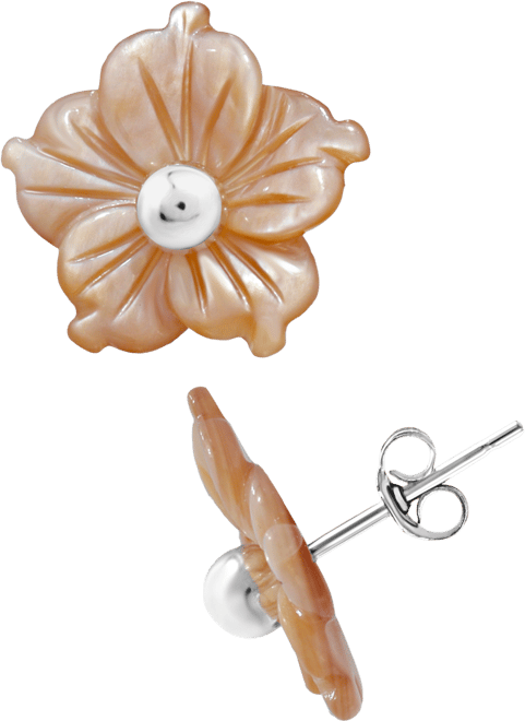 Mother of Pearl Flower Stud Earrings in 18k Gold-Plated Sterling Silver, Created for Macy's