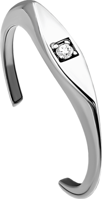 Cubic Zirconia Signet Style Toe Ring, Created for Macy's