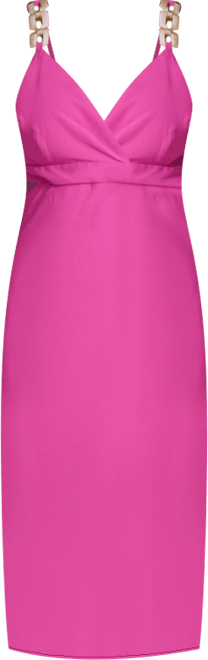 Women's Embellished-Strap Midi A-Line Dress