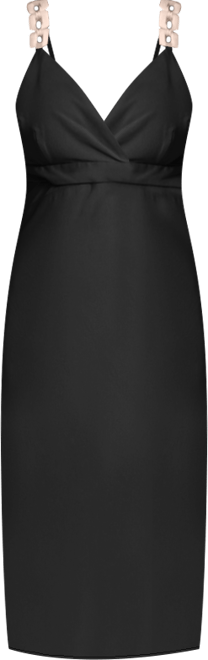 Women's Embellished-Strap Midi A-Line Dress