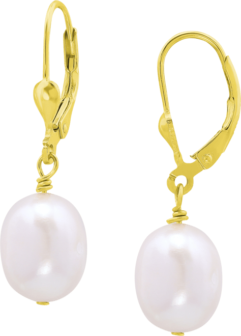 Cultured Freshwater Baroque Pearl (10mm) Leverback Drop Earrings, Created for Macy's