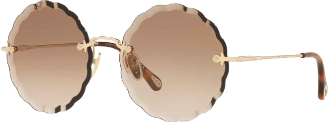 Women's Round Etched Metal Sunglasses, CH0047S